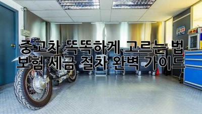 중고차 똑똑하게 고르는 법 🚗 보험 세금 절차 완벽 가이드!